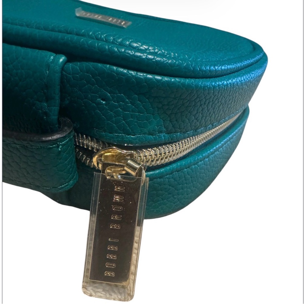 Bobbi Brown Green Pebbled Leather Cosmetic Case - Picture 3 of 9
